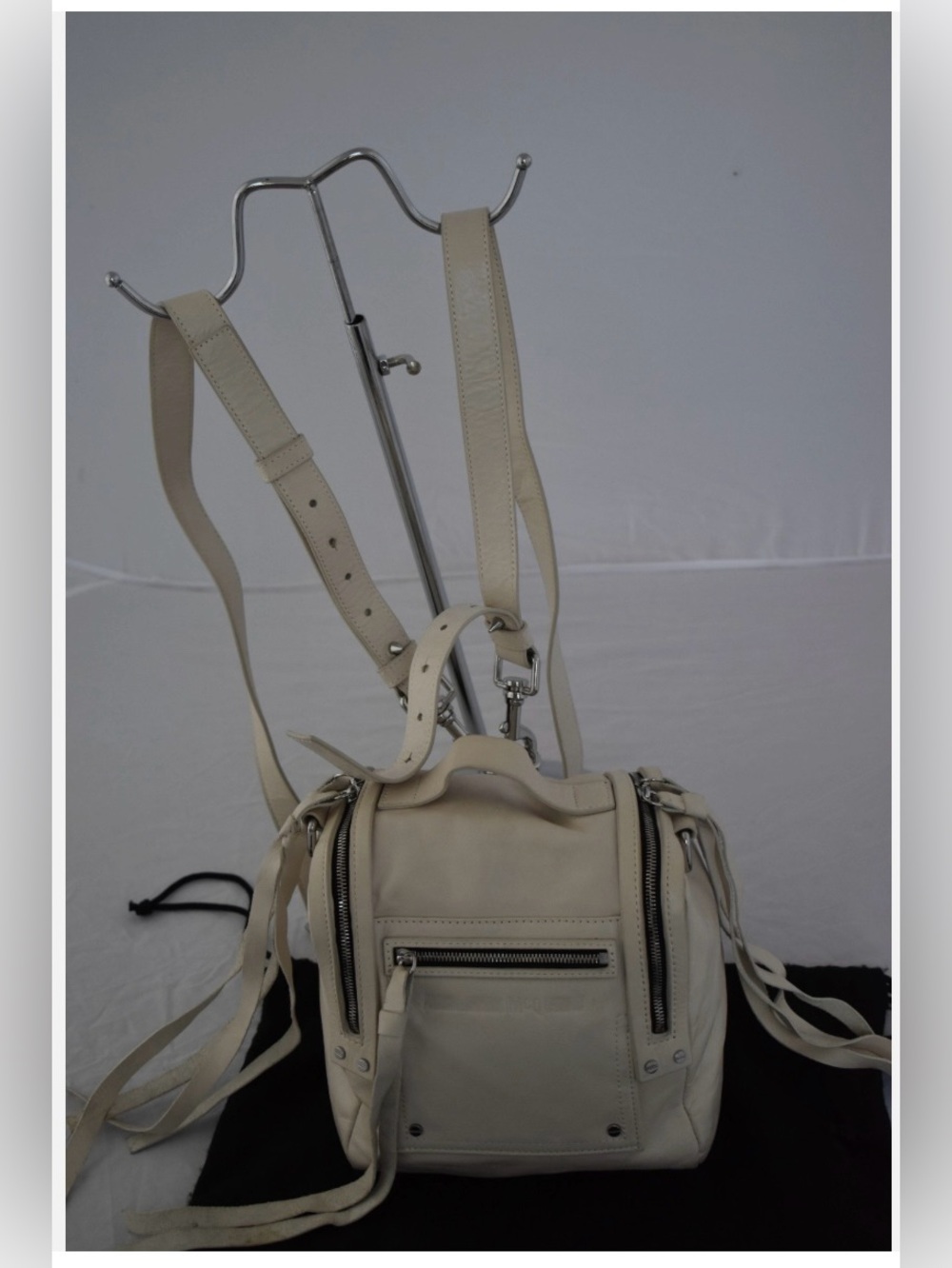 Alexander McQueen MCQ Mini Loveless Beige Leather Convertible Rucksack backpack